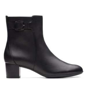 Clarks Linnae Up Women's Heeled Boots Black | CLK142SHQ