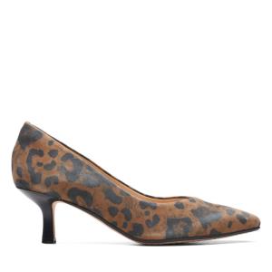 Clarks Violet 55 Court Women's Heels Shoes Leopard | CLK160WKD