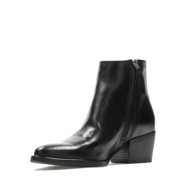 Clarks Isabella2 Zip Women's Heeled Boots Black | CLK341WIC
