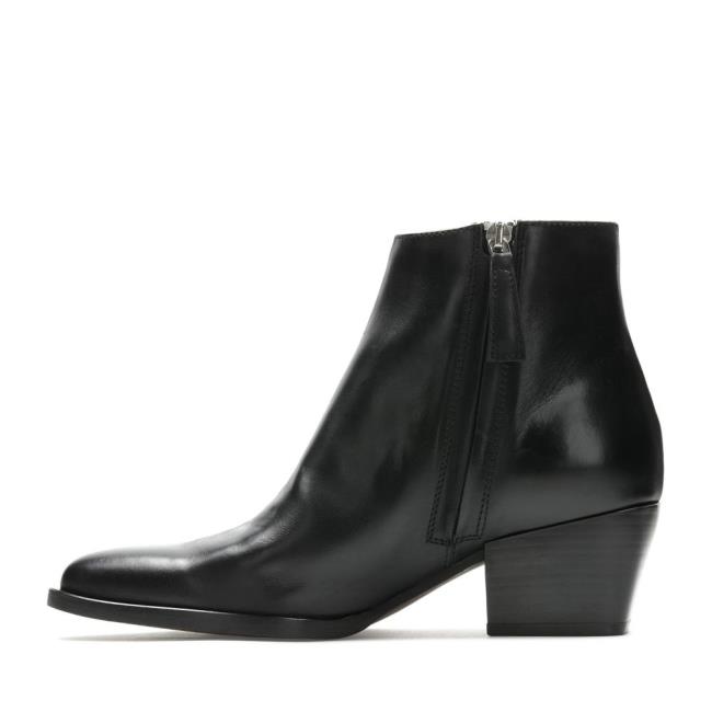 Clarks Isabella2 Zip Women's Heeled Boots Black | CLK341WIC